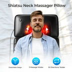 Cojín de Masaje con Función de Calefacción Multifunción para el Cuello, Cintura y Espalda. Almohada de Masaje Multiuso con Núcleo de Masaje + Función de Calefacción, Material de Cuero Sintético PU, 155*50*3 cm, Adecuado para el Uso en Hogar y Oficina