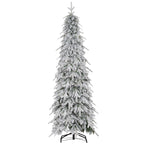 Árbol de Navidad artificial de 180 cm, árbol de Navidad realista con 600 ramas densas, nieve artificial y apertura automática
