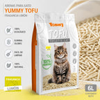 Yummy Tofu Katzenstreu mit Zitronenduft, 6L
