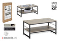 Meble Kit Industrial Style Coffee Table with Storage Shelf, Matt Finish product images and lifestyle scenes