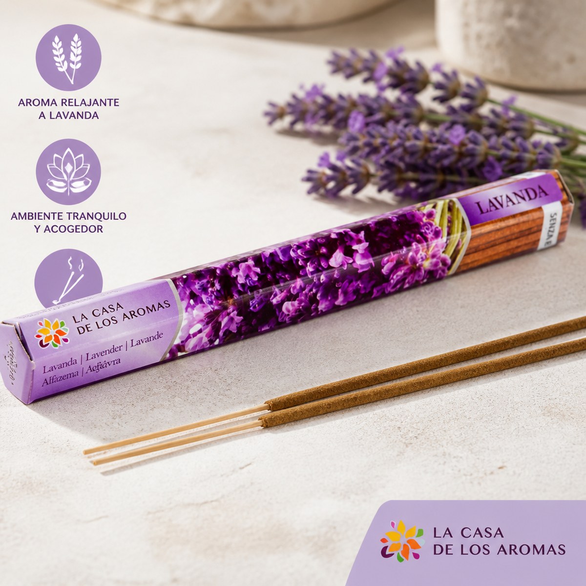 Lavendel-Räucherstäbchen La Casa de los Aromas