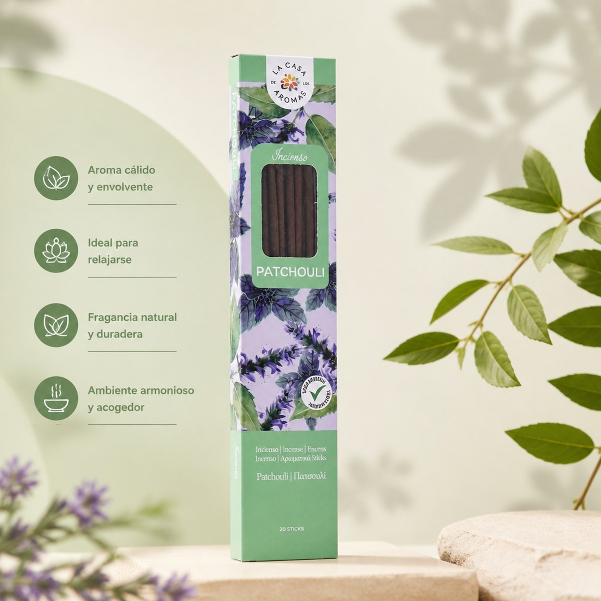 Räucherstäbchen Patchouli La Casa de los Aromas