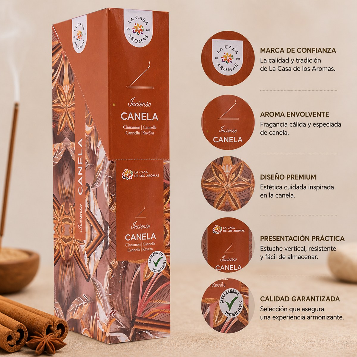 Räucherstäbchen Zimt La Casa de los Aromas