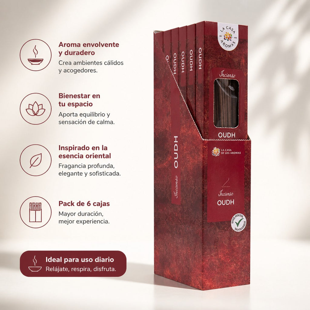 Oudh-Räucherstäbchen La Casa de los Aromas (6 Stück)