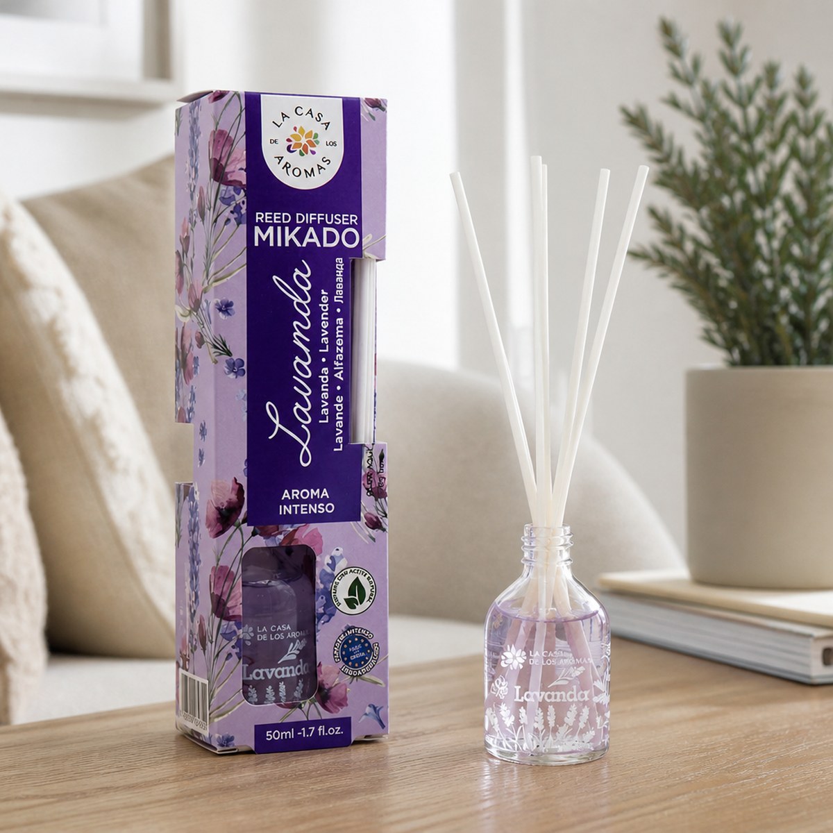 Mikado Lavendel Reed-Diffuser, 50ml von La Casa de los Aromas