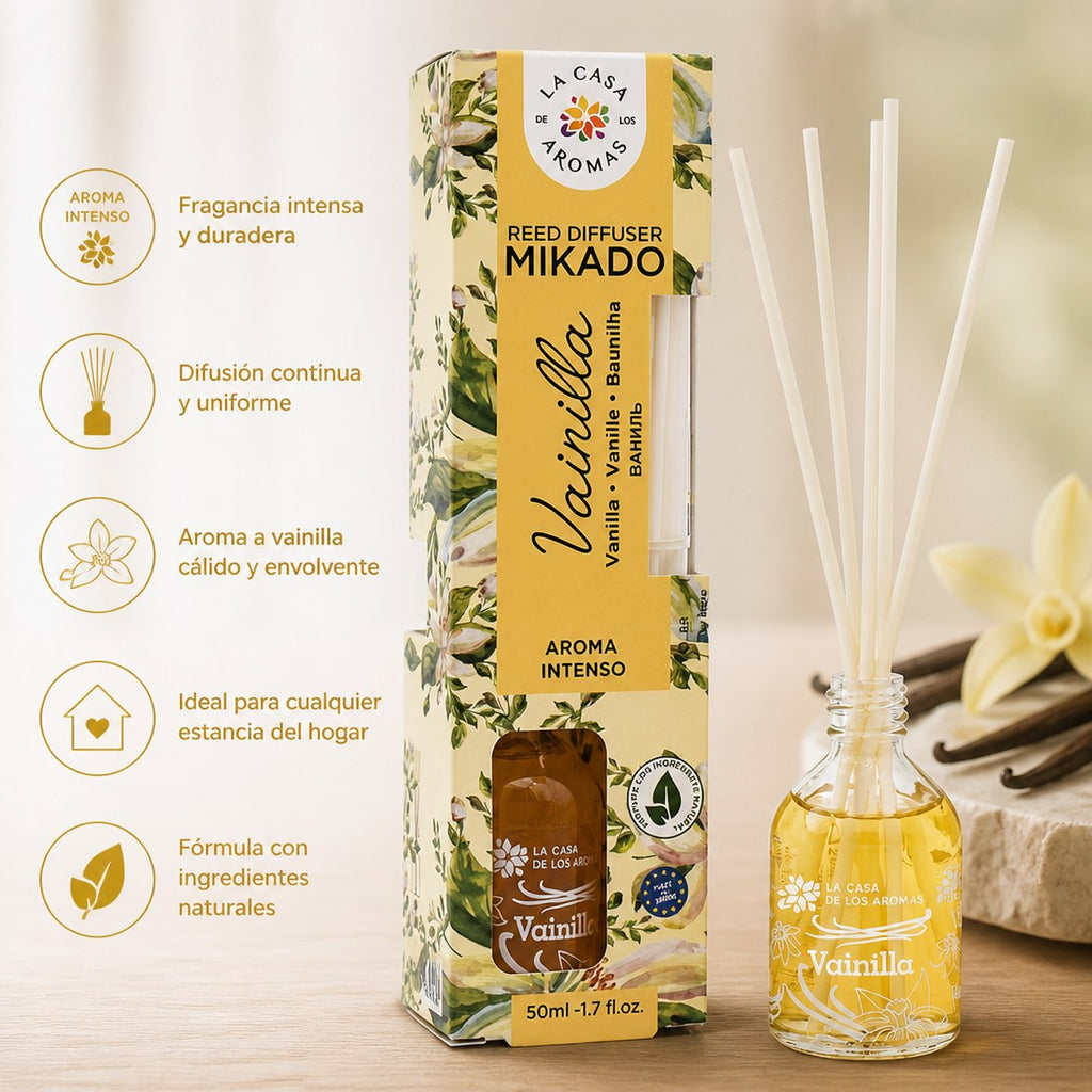 La Casa de los Aromas Raumduft mit Vanille-Duftstäbchen, 50 ml