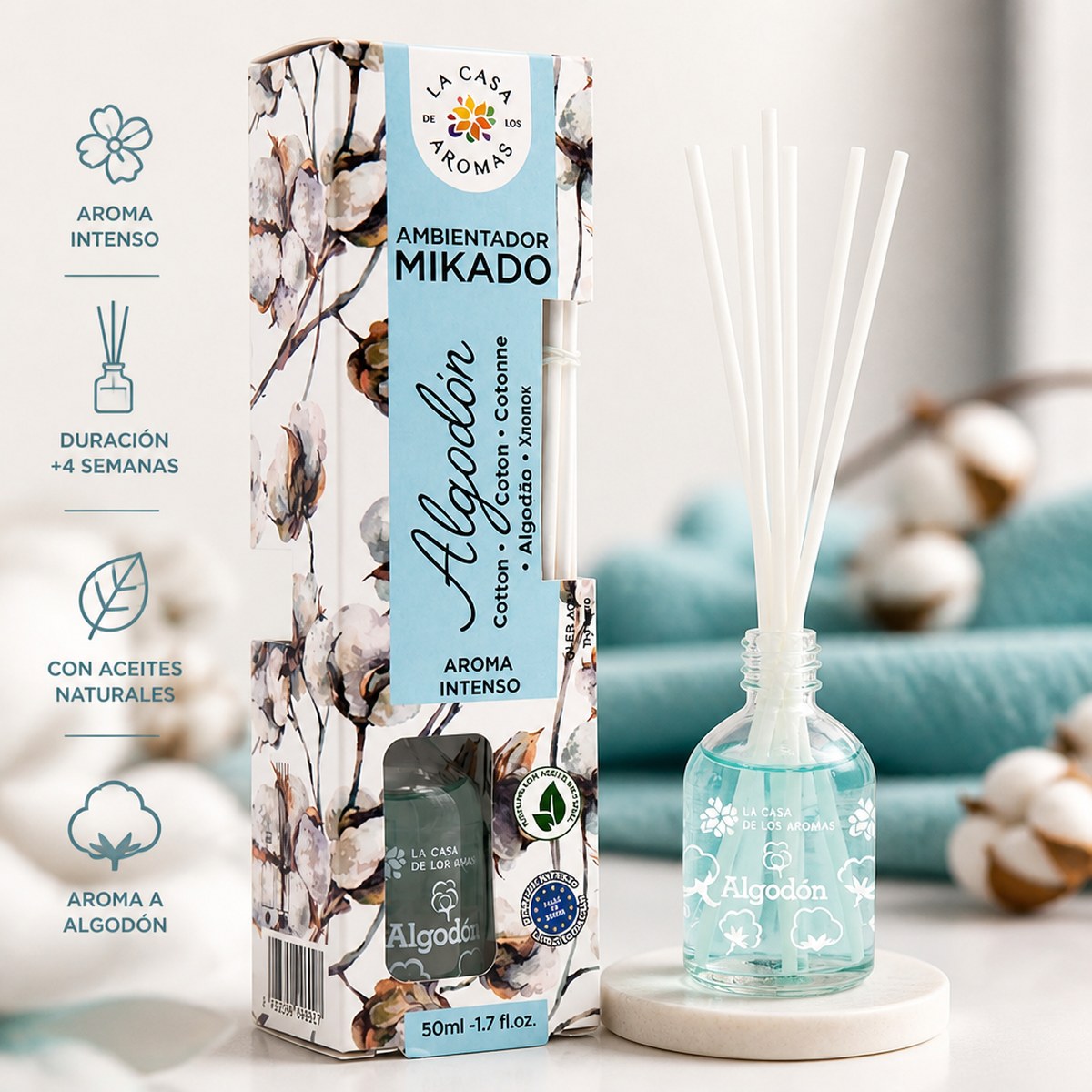Diffuser Baumwolle La Casa de los Aromas, 50 ml