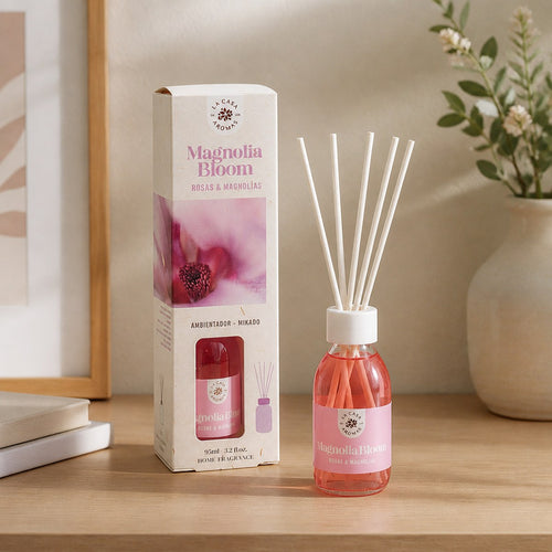 Mikado Magnolia Bloom Air Freshener La Casa de los Aromas | 95 ml | Roses and Magnolias | Home