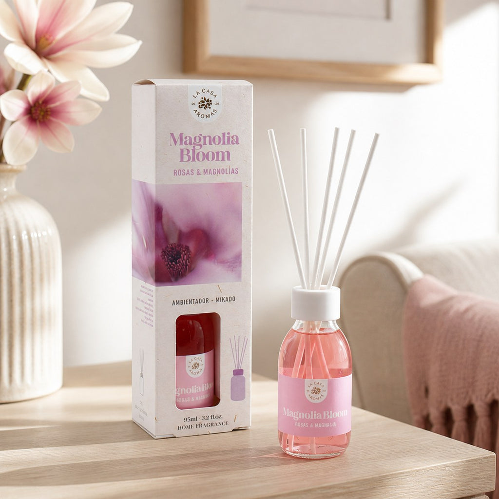 Mikado Raumduft Magnolia Bloom La Casa de los Aromas | 95 ml | Rosen & Magnolien | Zuhause