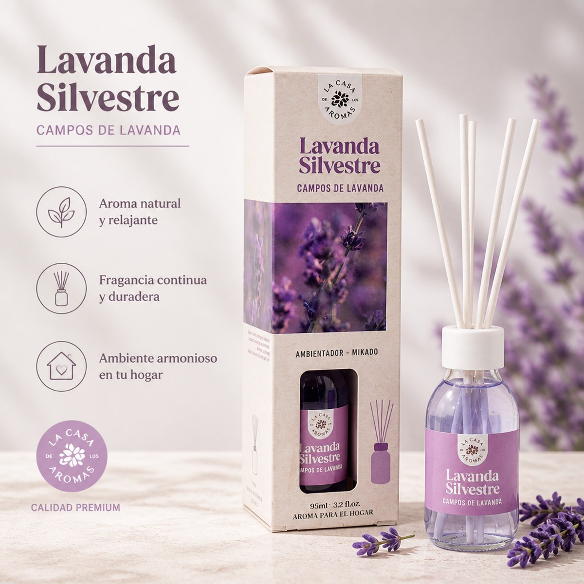 Wildlavendel-Lufterfrischer La Casa de los Aromas 95 ml