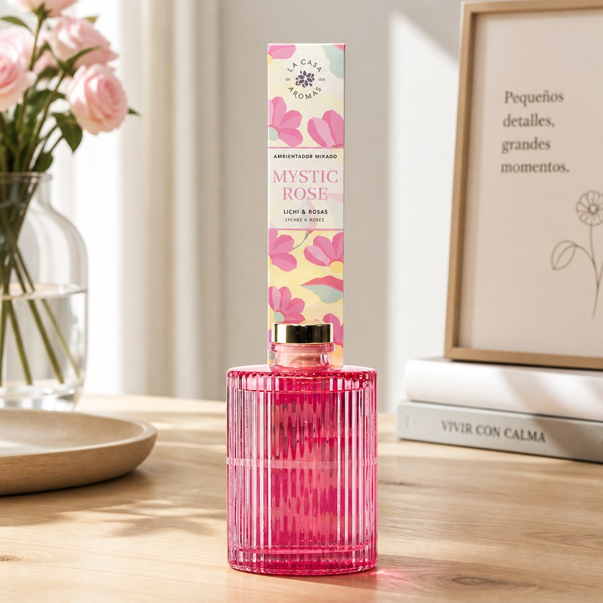 Mikado Air Freshener Mystic Rose La Casa de los Aromas | 250 ml | Lychee and Roses | Home