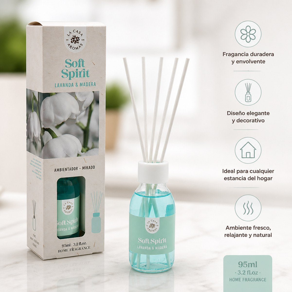 Diffusor de Aromas La Casa de los Aromas Soft Spirit, 95 ml
