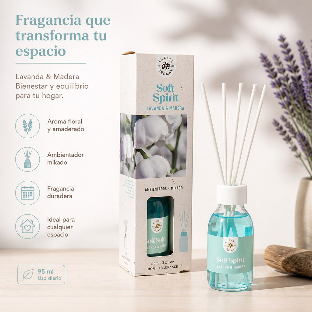 Diffusor de Aromas La Casa de los Aromas Soft Spirit, 95 ml