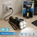 ExtroStar USB-wiederaufladbare LED-Taschenlampe