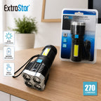 ExtroStar USB-wiederaufladbare LED-Taschenlampe