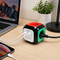 ExtraStar Steckdosenleiste Cube | 4 Steckdosen + 2 USB | 1,5 m Kabel | Zuhause und Büro
