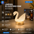Extrahouse Swan Crystal LED Table Lamp, 3-Color Touch Dimmable