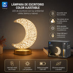Extrahouse Crescent Moon Kristall LED Tischlampe, 3-farbig dimmbar per Berührung
