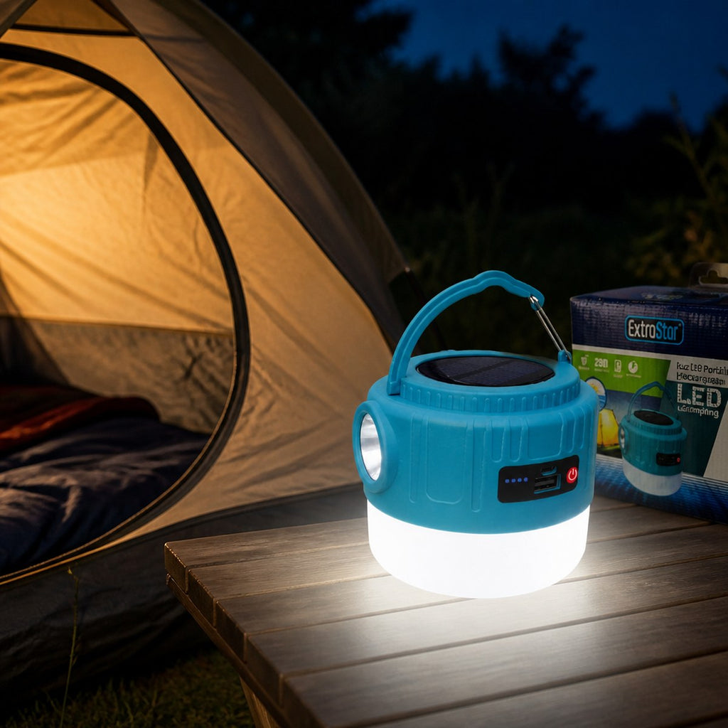 ExtroStar tragbare LED-Solarleuchte