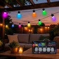 ExtraStar RGBW LED Lichterkette | 6,5 m | 10 Lampen | 9 Modi | Innen- und Außenbereich