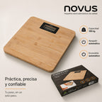 Novus digitale Personenwaage mit Bambusoberfläche