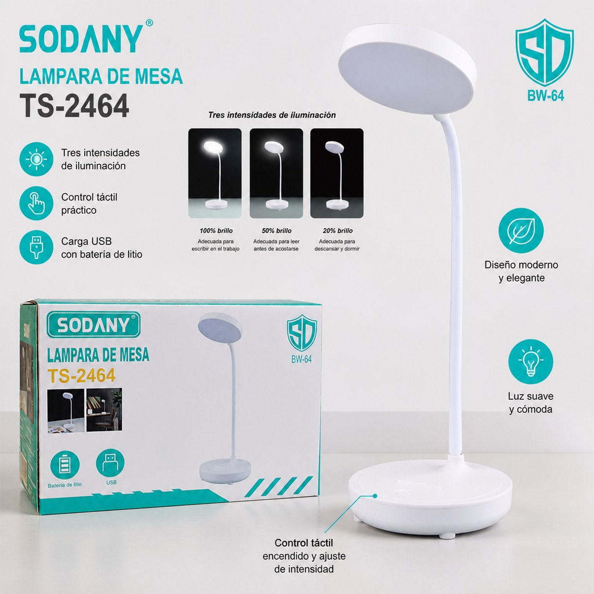 SODANY TS-2464 LED-Tischleuchte