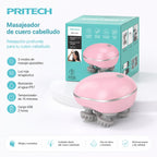 PRITECH Elektrisches Kopfhautmassagegerät | Rotlicht | IPX7 | 3 Modi