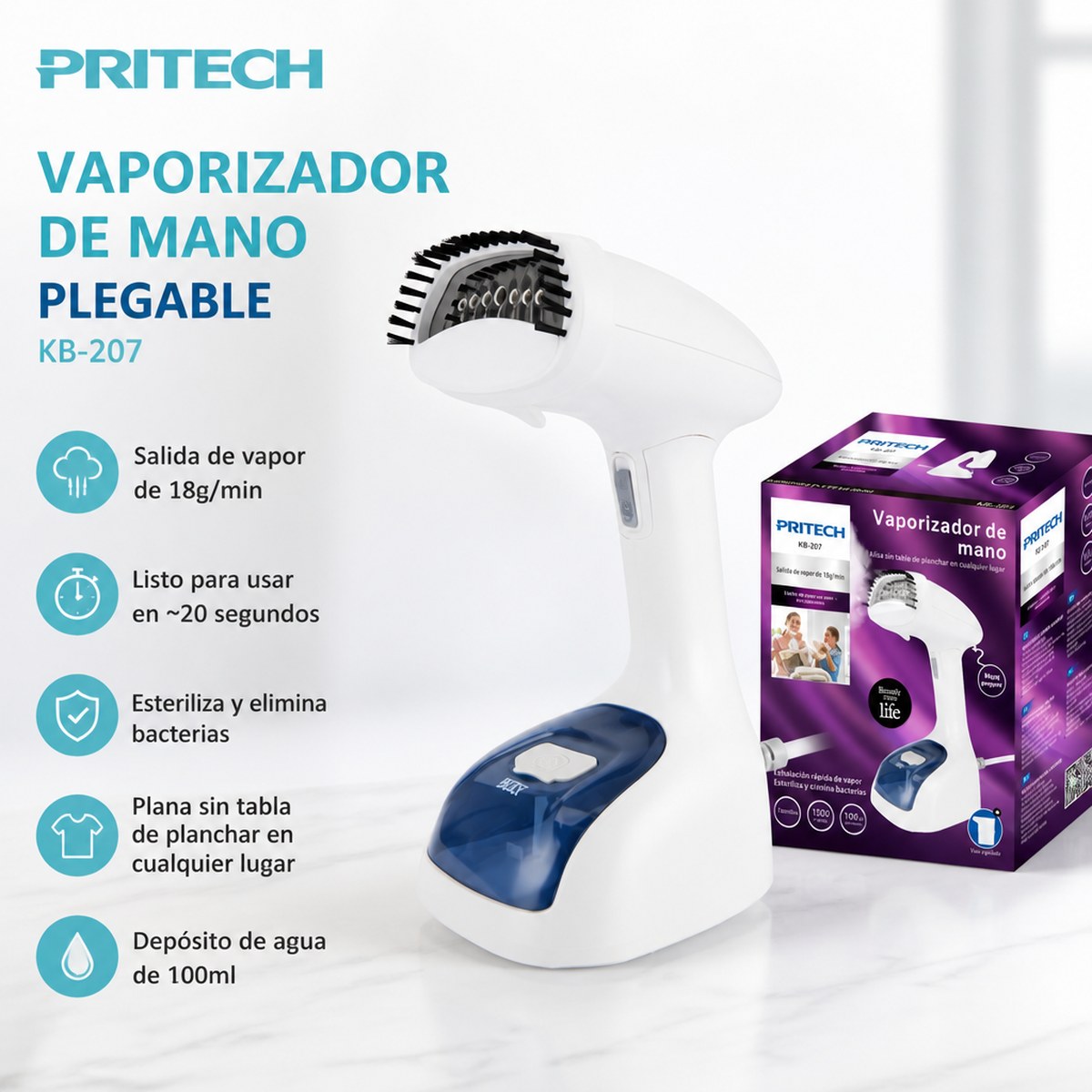 Dampfglätter Pritech KB-207, faltbar