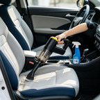 Reinigung- und Schutzset für das Auto – tragbarer Staubsauger + Abdeckung + Reiniger + Lufterfrischer