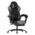 Silla de gaming para PC, silla de oficina con soporte lumbar, cabeza ajustable y brazos reclinables, silla de escritorio ergonómica con apoyo para los pies, ajustable de 90° a 145°, silla de oficina para hombre/mujer