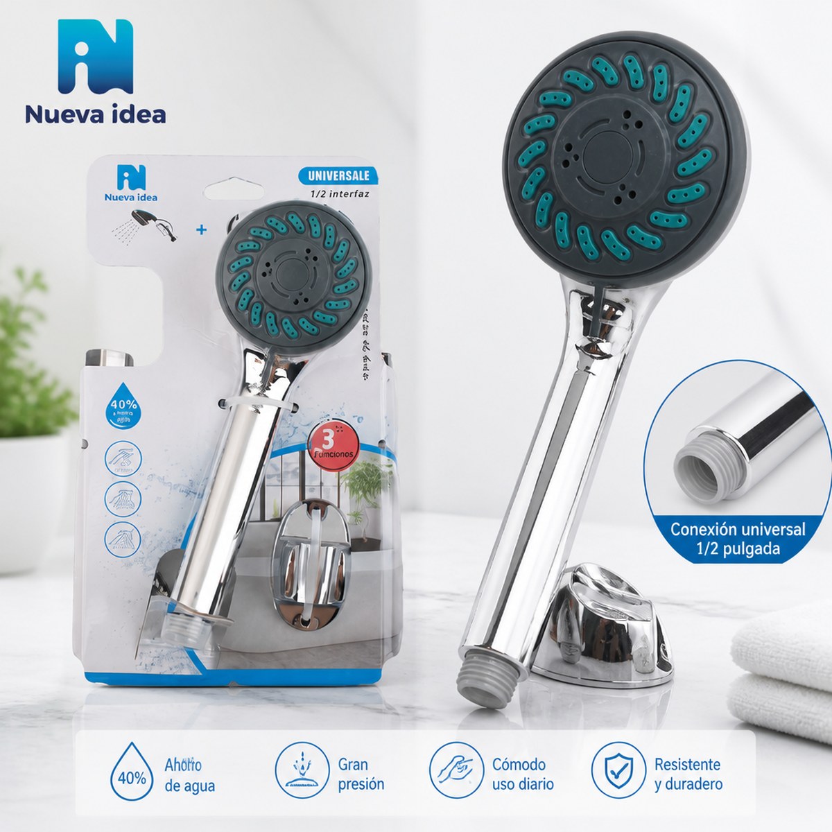 Brauseset Nueva Idea mit 3 Strahlarten