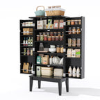 Gabinete de cocina de 120X59X30cm, gabinete, bufete, gabinete de almacenamiento de dos puertas con capacidad para colgar la puerta, gabinete de almacenamiento en estilo vintage, ideal para la cocina, comedor, salón y pasillo