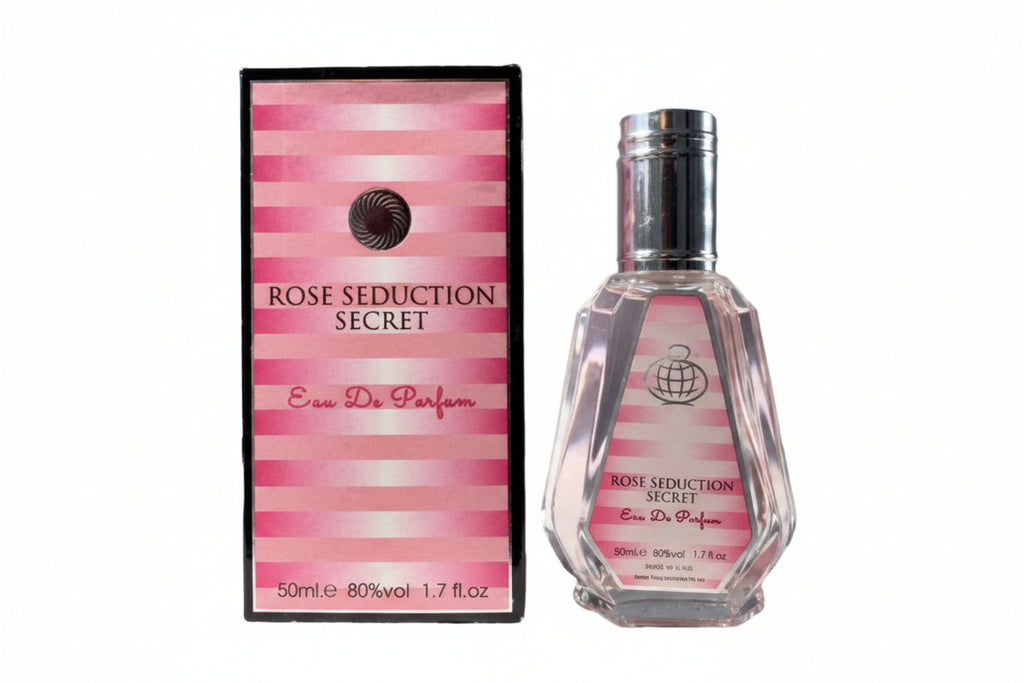 Rose Seduction Secret Eau de Parfum 50ml product images and lifestyle scenes
