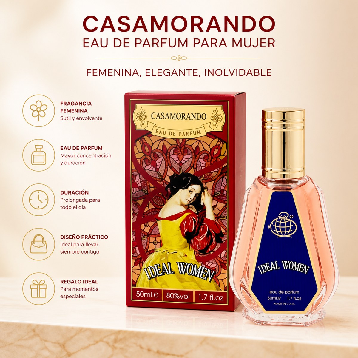 Casamorando Ideal Women Eau de Parfum für Sie, 50ml