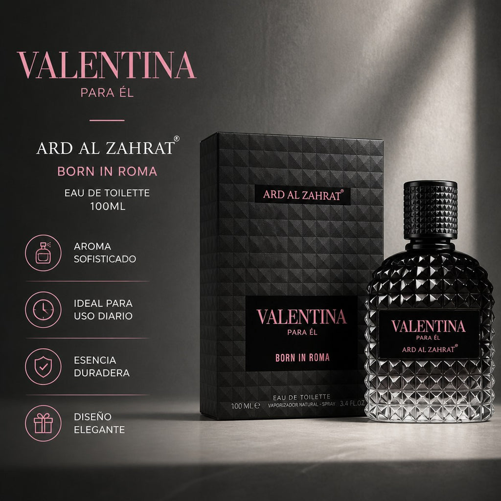 Eau de Toilette Ard Al Zahrat Valentina For Men Born In Roma 100 ml
