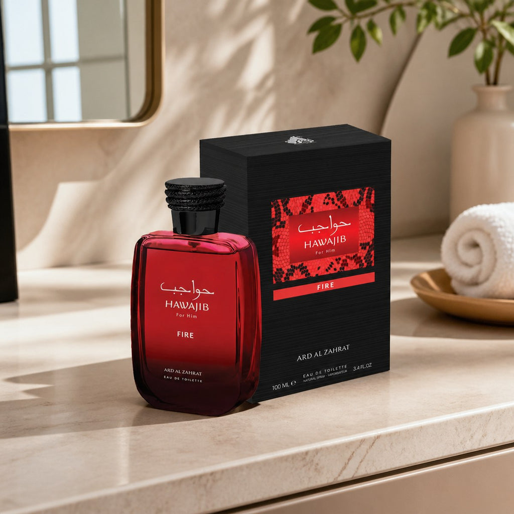 Eau de Toilette Ard Al Zahrat Hawajib Fire für Herren, 100 ml