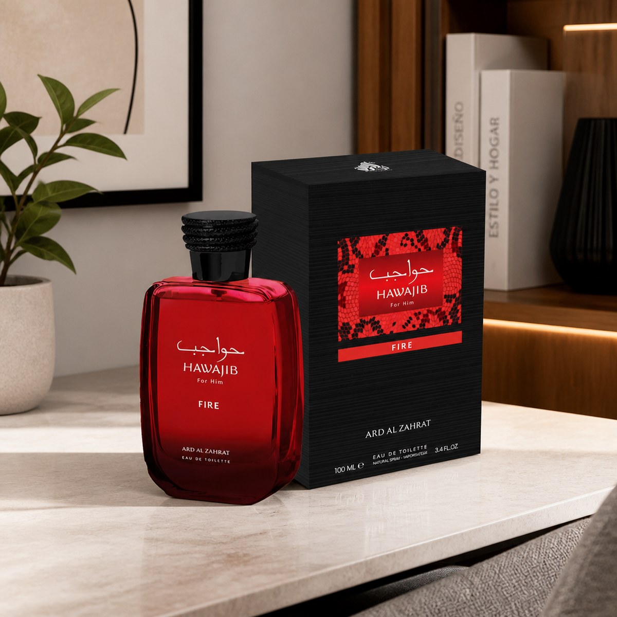 Eau de Toilette Ard Al Zahrat Hawajib Fire für Herren, 100 ml