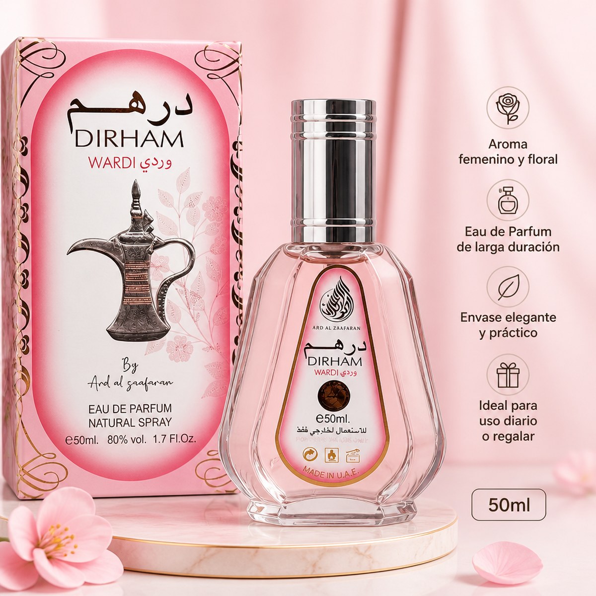 Ard Al Zaafaran Dirham Wardi Eau de Parfum 50ml