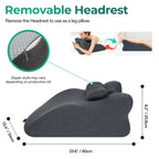 Cúshion de espuma de memoria ergonomico para dormir, para aliviar el dolor de espalda y GERD - Cúshion de apoyo elevado para dolores de espalda, para la recuperación después de operaciones y para leer, color gris oscuro