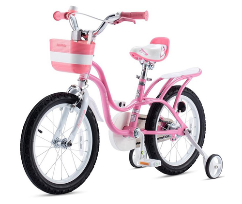 Fahrrad für Mädchen und Jungen in Rosa und Weiß, sicher und leicht, mit Stützrädern