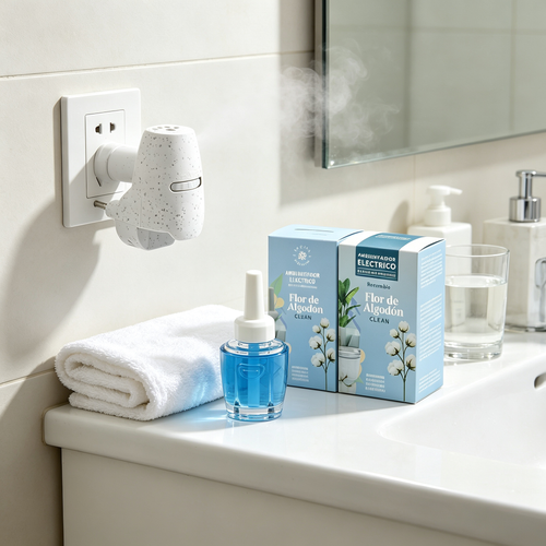 Elektrischer Lufterfrischer mit Nachfüllpack Baumwollblüte Clean – Komplettset