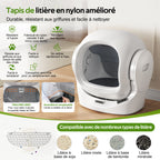 Toaleta automática inteligente para gatos con control por App, 68L de espacio interior, 8L de contenedor de desechos, caja de aromaterapia, seguridad infrarroja, para 1–2 gatos, auto - limpiante, silenciosa, segura para niños