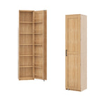 Armario de cocina, armario de almacenamiento alto con soportes para puertas y tabiques de empotramiento ajustables, armario de provisiones para salón, comedor y baño, 40 × 40× 183 cm