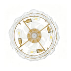 Ventilador de techo de 20 pulgadas con cubierta de cristal de vidrio, alas de ABS, motor de corriente directa silencioso y eficiente en energía, 6 ajustes de velocidad, funciones de avance y retroceso, soporte para operación con app y control remoto