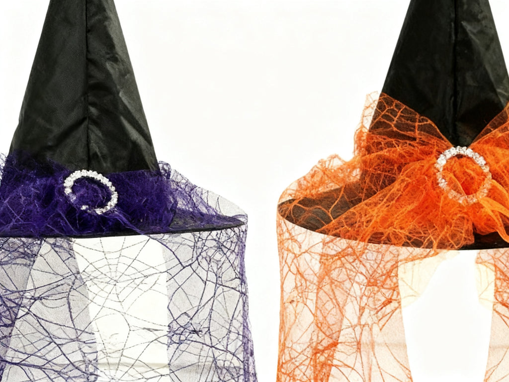 Gorro de Halloween con Malla Decorativa