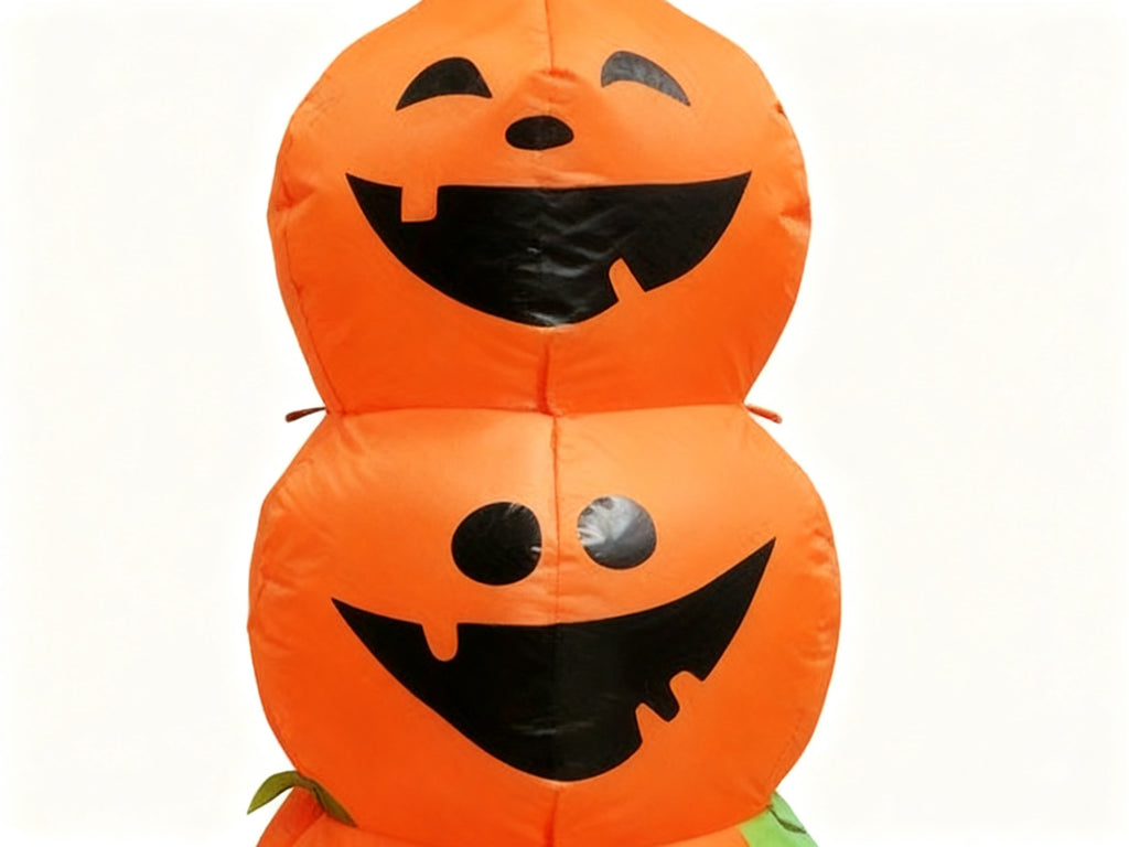 Decoración Inflable Triple Calabaza con Luz