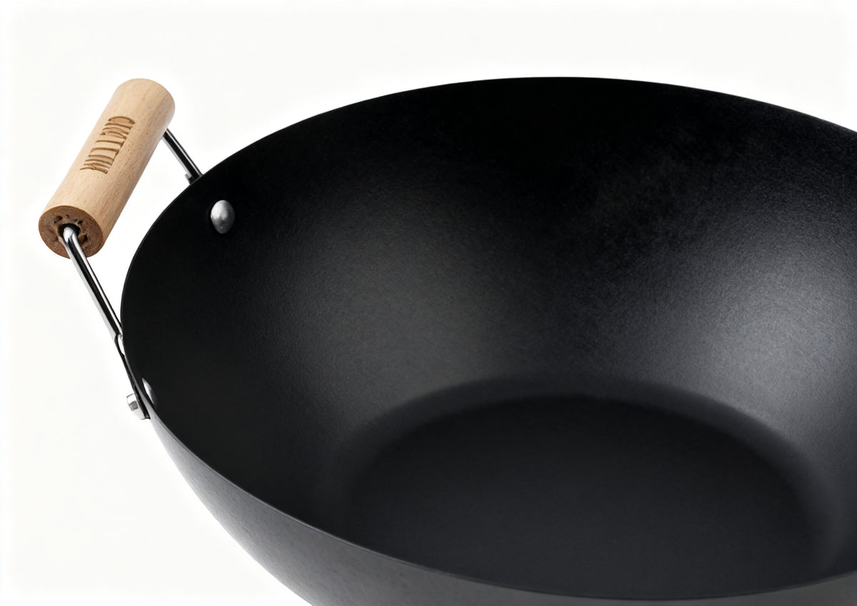 QUTTIN Wok 30cm con 2 Asas de Madera