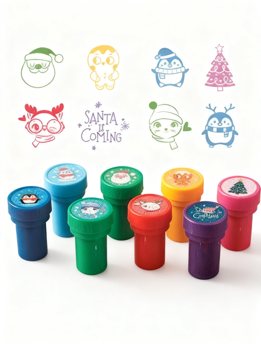 SELLOS CREATIVOS NAVIDEÑOS 8PCS