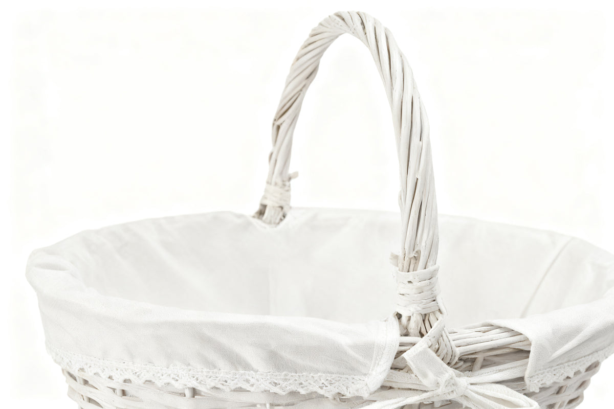 Cesta Mimbre Oval con Asa 38x30x17 cm