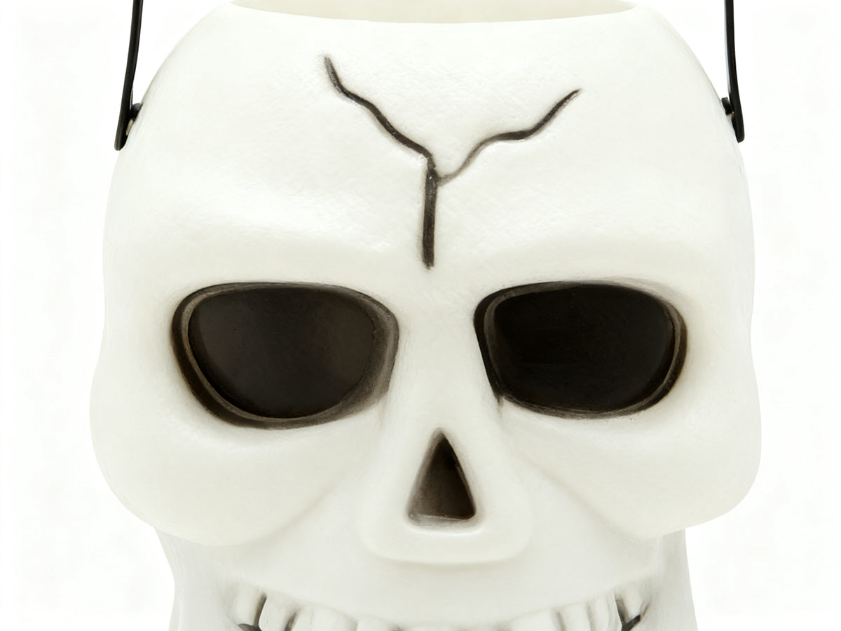 CALAVERA DE HALLOWEEN CON GYPSOPHILA (1 PIEZA)